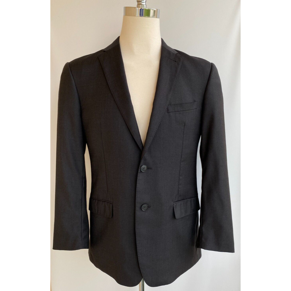 Joseph Jos. A. Bank Slim Fit 100% Wool Gray Dual Vent Blazer Sport Jacket 40R